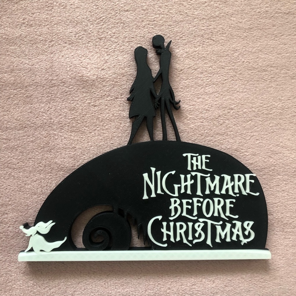 Nightmare Before Christmas 3D Printed Art - Picture 1 of 2